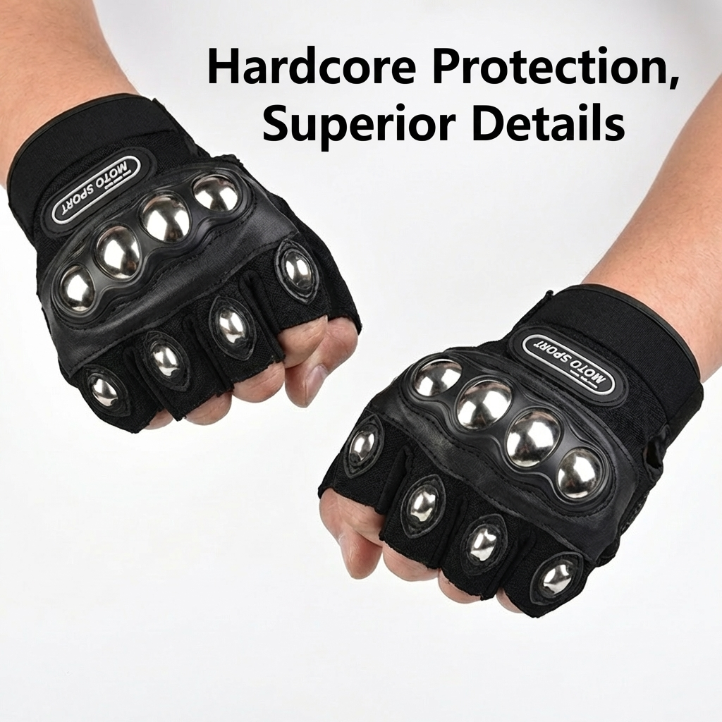 Motorcycle Glove Knuckle - Steel Shell Knuckle Protection Motorcycle Gloves