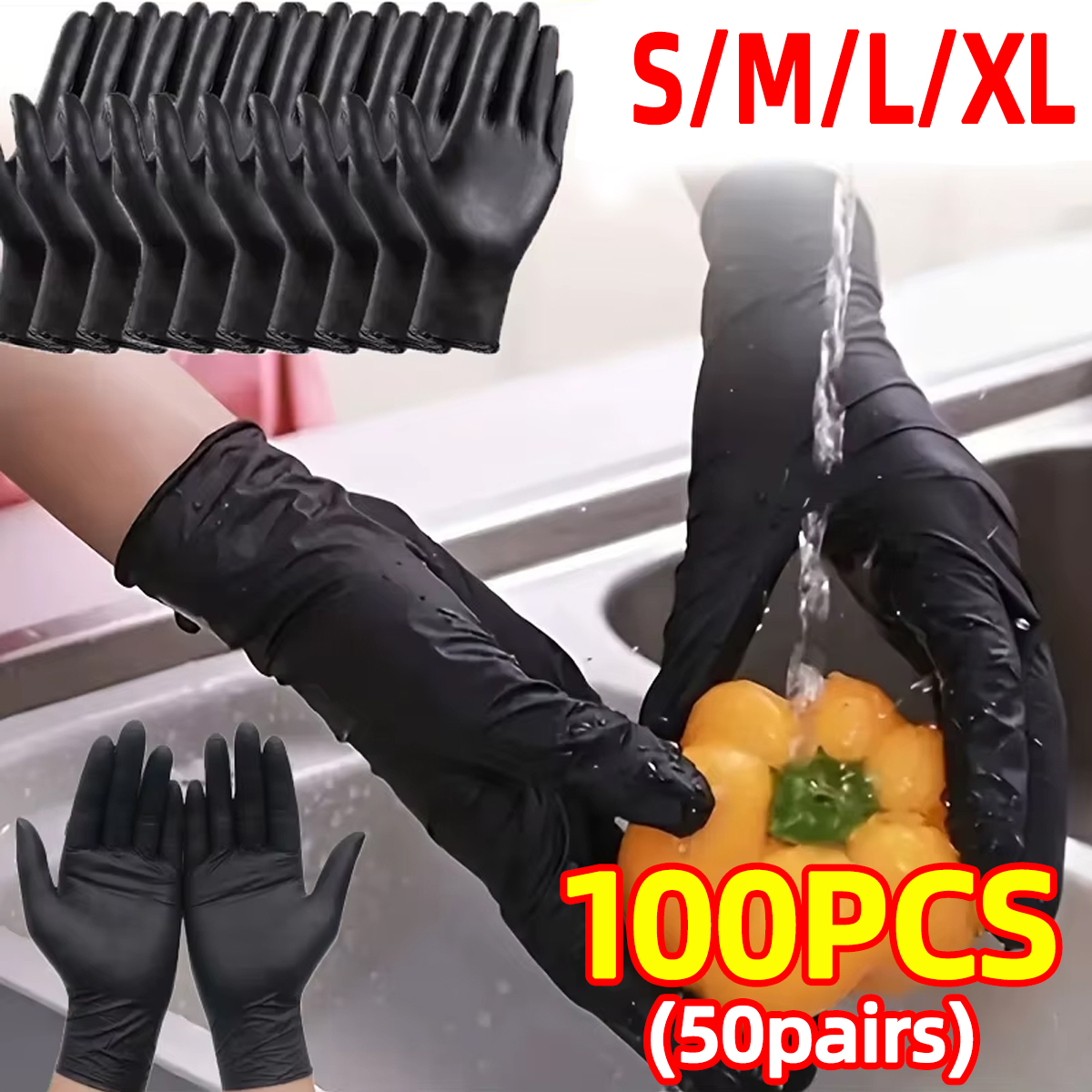 Nitrile Mechanic Glove - Heavy-Duty Black Disposable Nitrile Gloves gloves