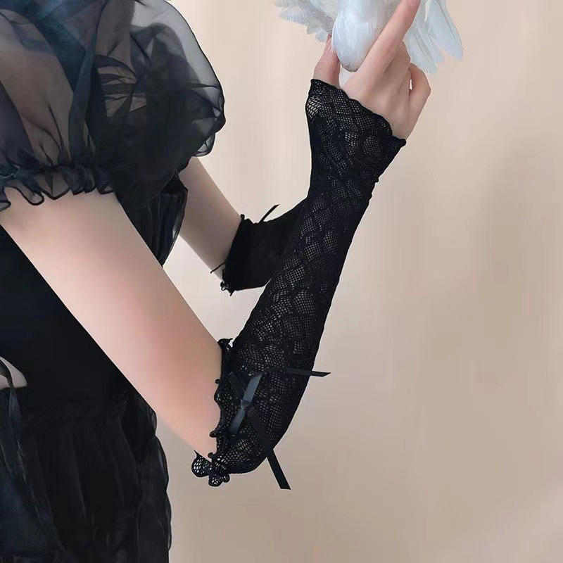 Summer Long Lace Ruffle Mesh F – Fingerless Glove Knit recenzja i cena