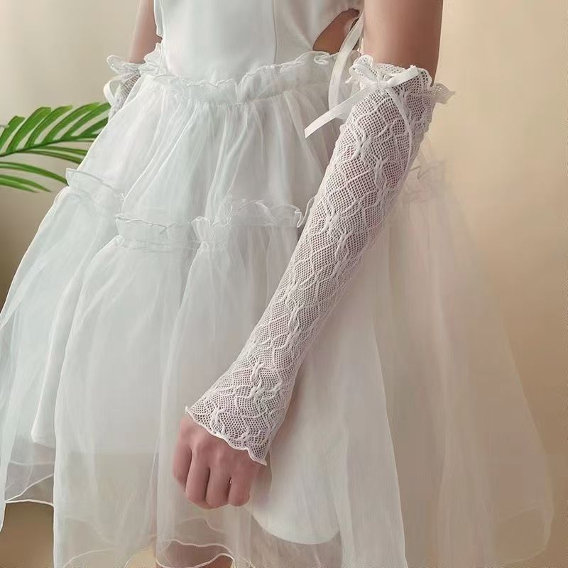 Summer Long Lace Ruffle Mesh F – Fingerless Glove Knit recenzja i cena