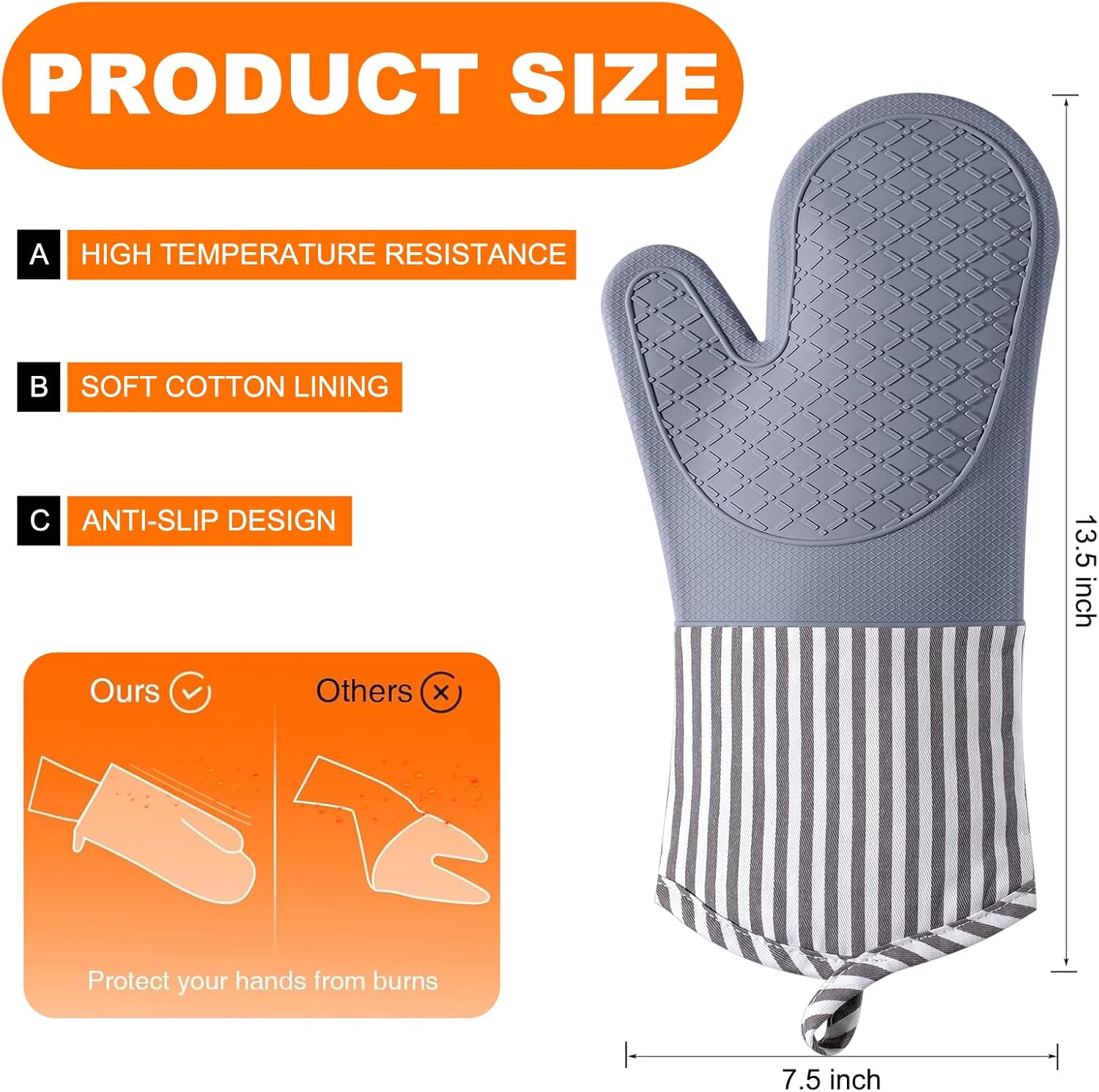 Silicone Oven Mitts, 500°F Hea – Oven Mitt Silicone recenzja i cena