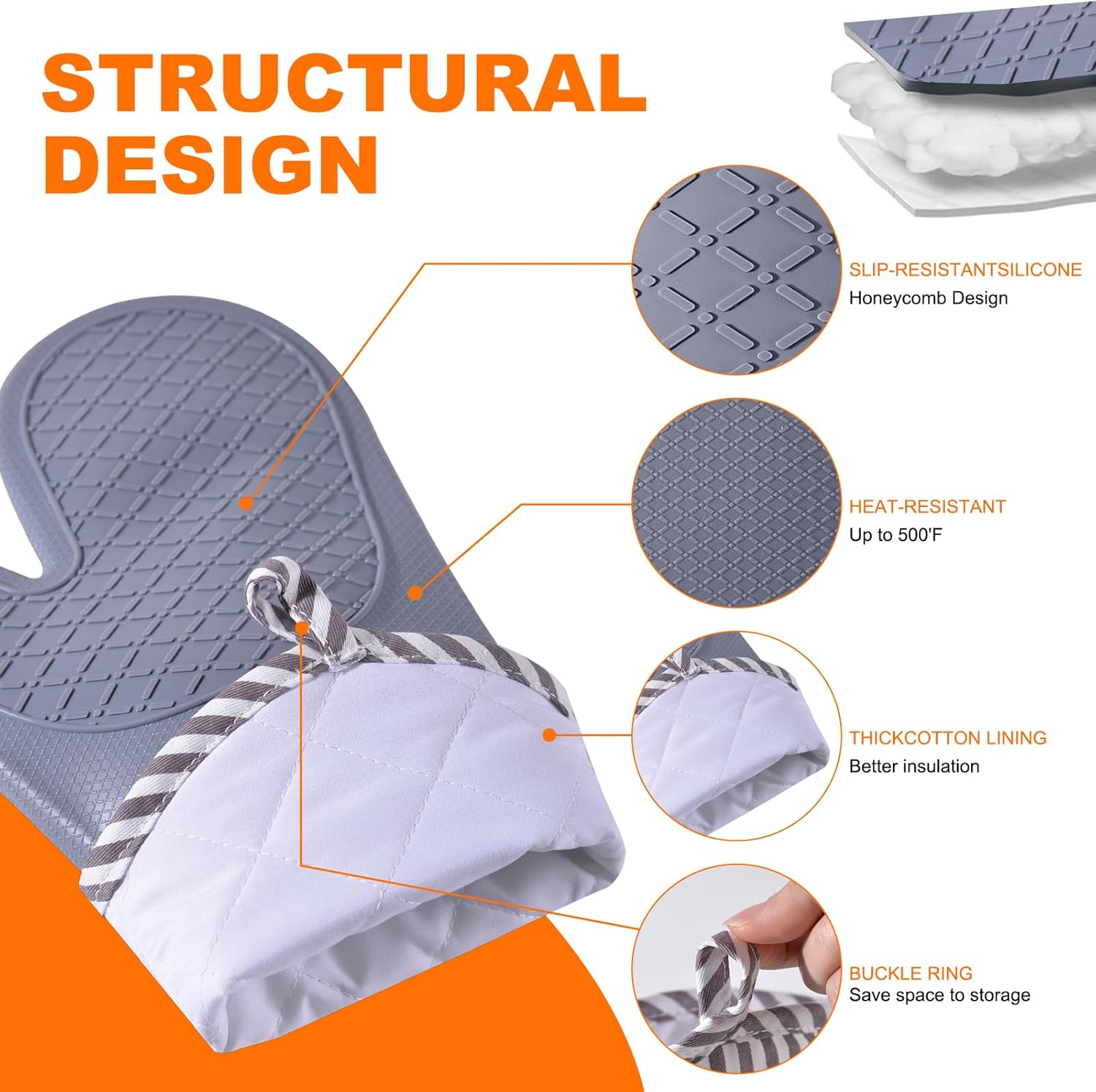 Silicone Oven Mitts, 500°F Hea – Oven Mitt Silicone recenzja i cena