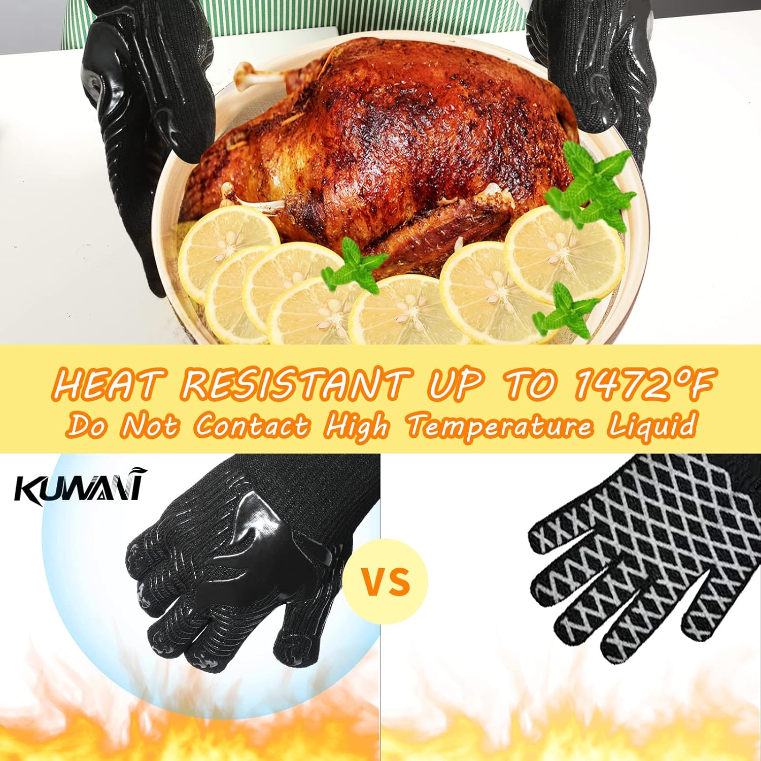 BBQ Gloves, 1472°F Heat Resist – Heat Resistant Glove recenzja i cena