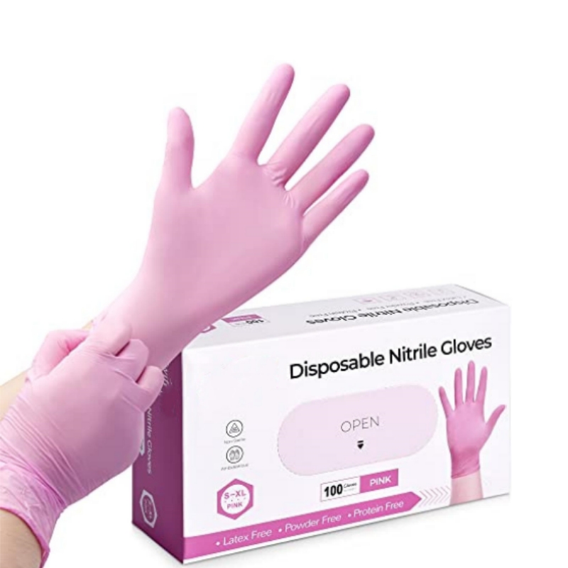 Pink Nitrile Disposable Gloves – Latex Disposable Glove recenzja i cena