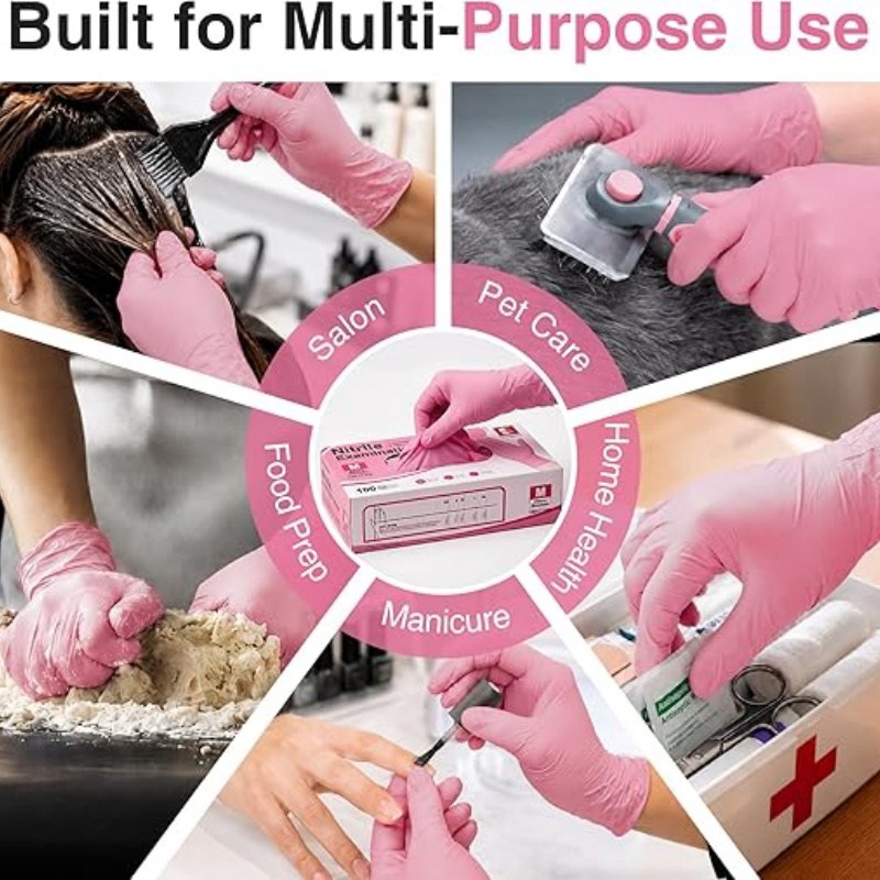 Pink Nitrile Disposable Gloves – Latex Disposable Glove recenzja i cena