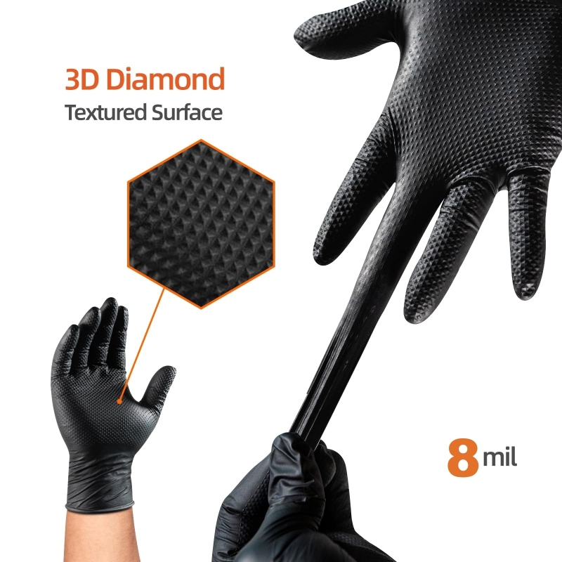 8Mil Heavy Duty Black Nitrile  – Nitrile Mechanic Glove recenzja i cena