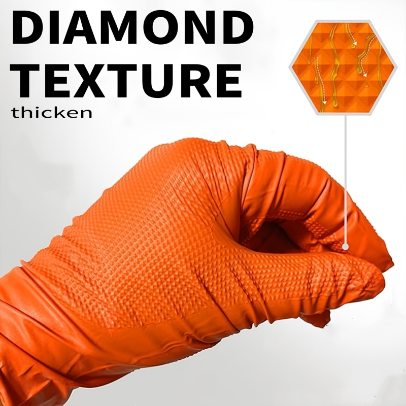 Heavy Duty Orange Nitrile Glov – Nitrile Mechanic Glove recenzja i cena
