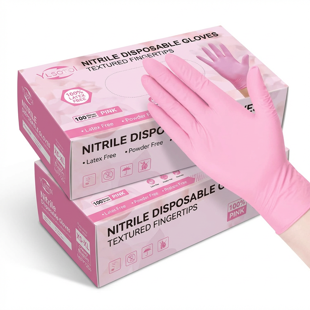 Simple Pink Nitrile Gloves 100 – Rubber Glove Cleaning recenzja i cena