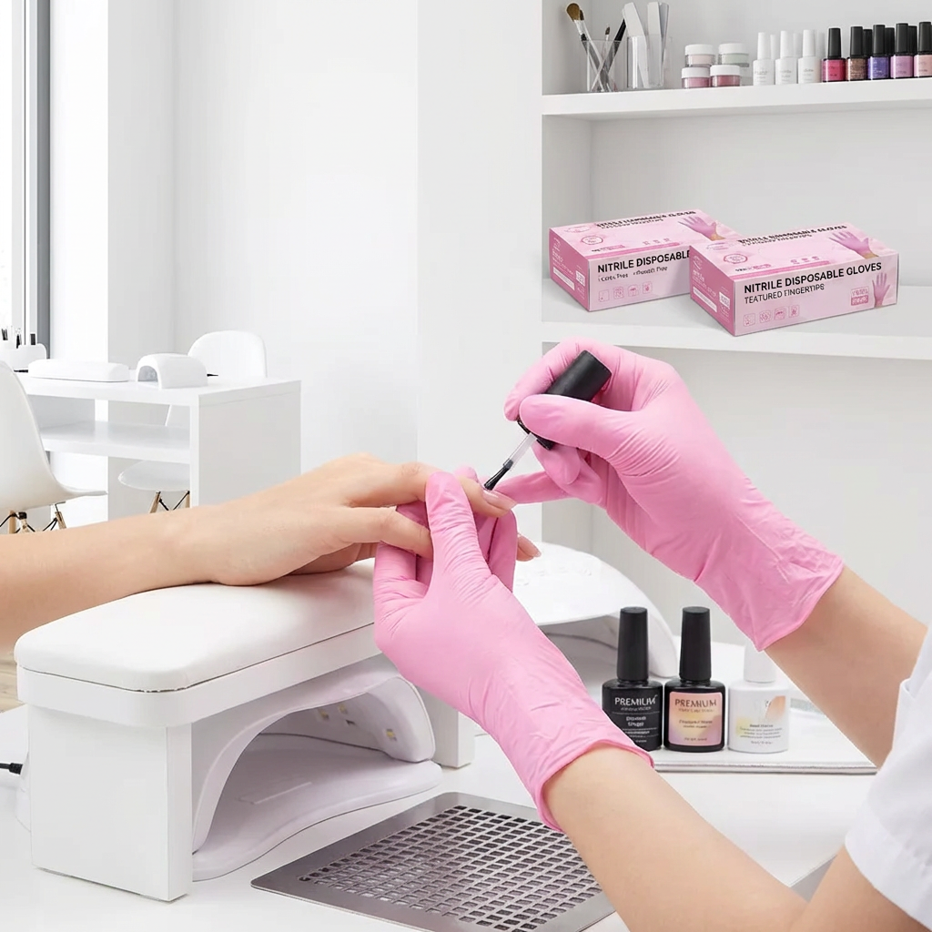 Simple Pink Nitrile Gloves 100 – Rubber Glove Cleaning recenzja i cena