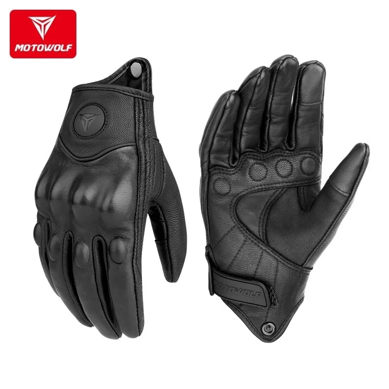 Leather Motorcycle Gloves Men' – Motorcycle Glove Knuckle recenzja i cena
