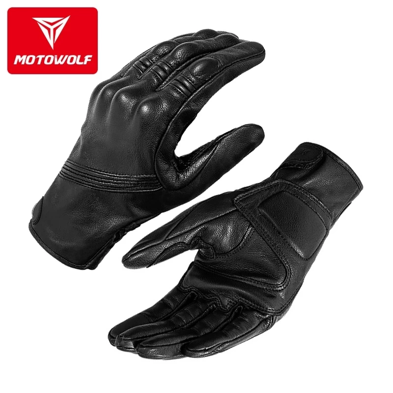 Leather Motorcycle Gloves Men' – Motorcycle Glove Knuckle recenzja i cena