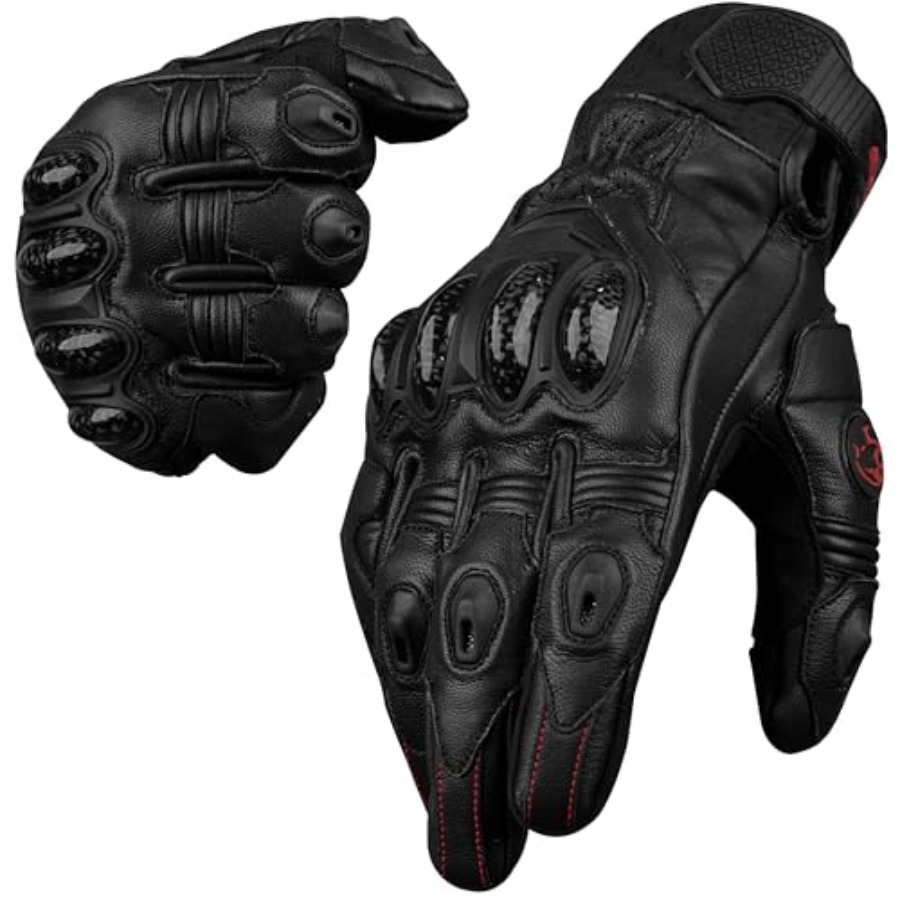 Leather Motorcycle Gloves for  – Motorcycle Glove Knuckle recenzja i cena