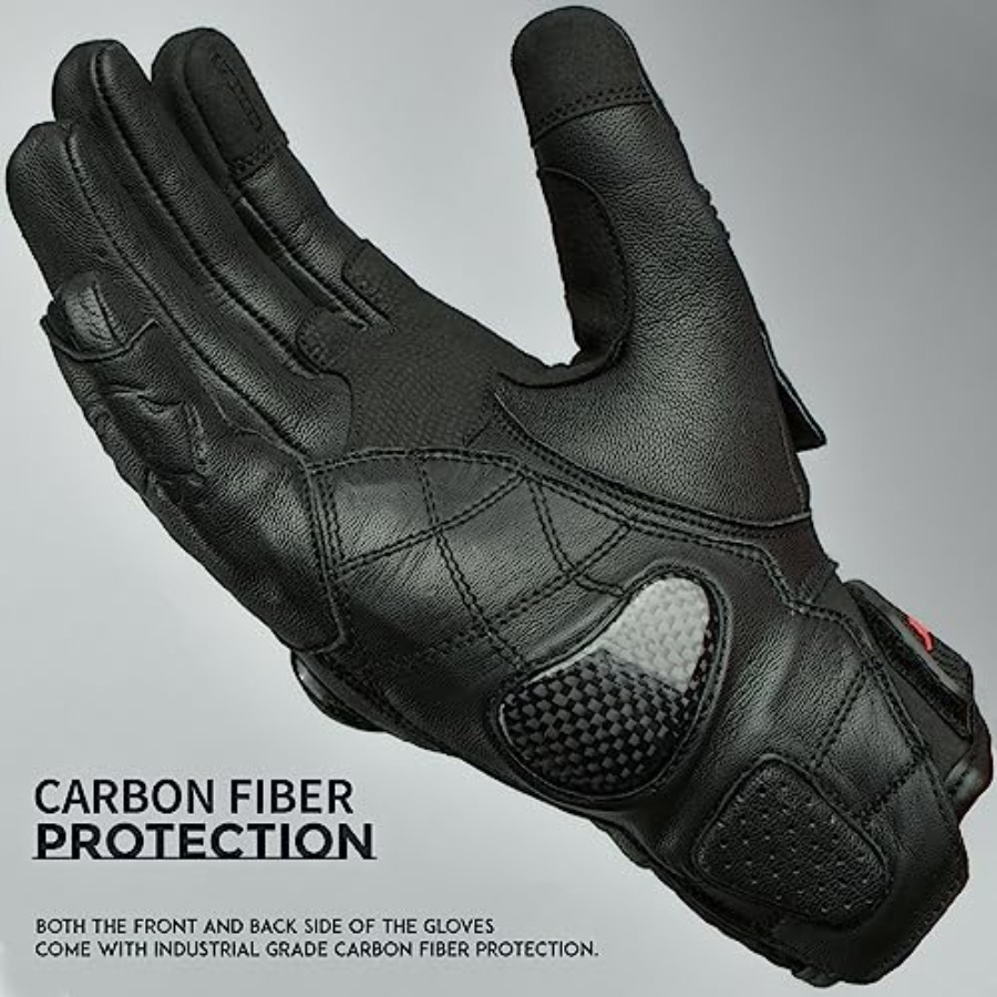 Leather Motorcycle Gloves for  – Motorcycle Glove Knuckle recenzja i cena