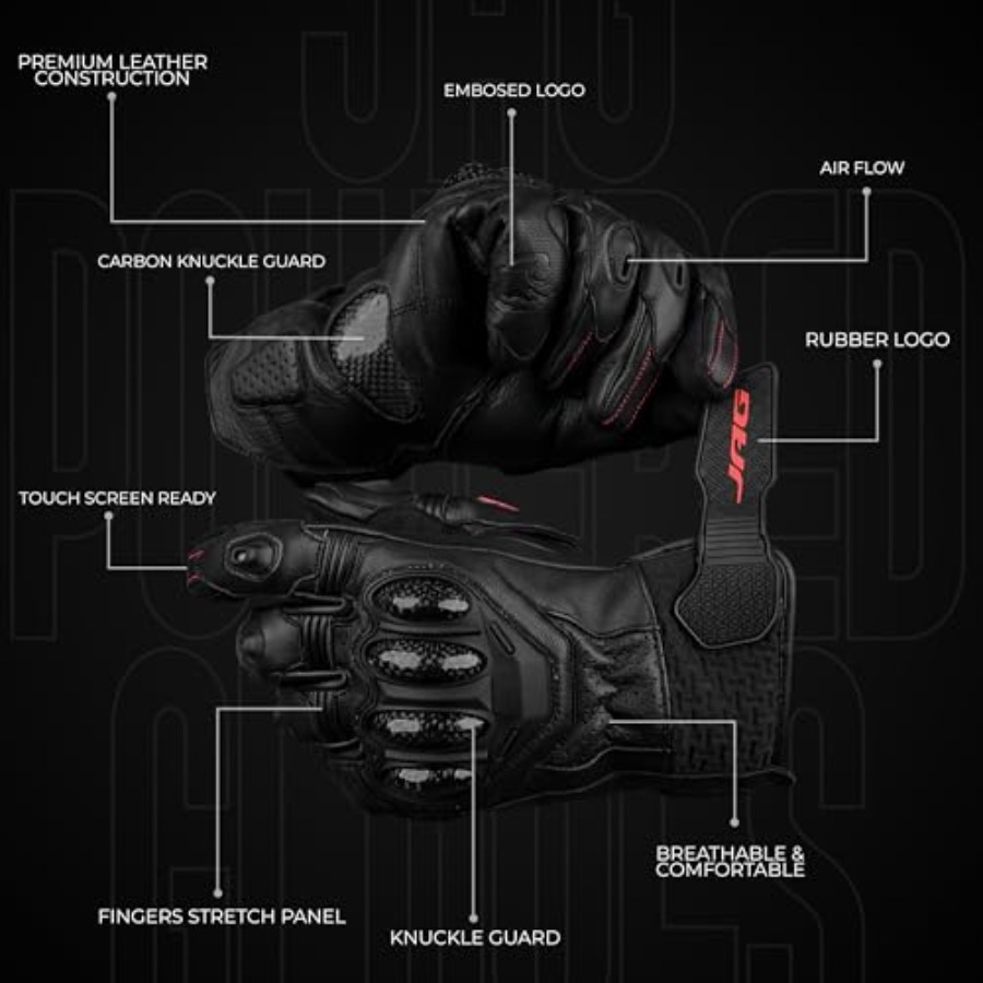 Leather Motorcycle Gloves for  – Motorcycle Glove Knuckle recenzja i cena