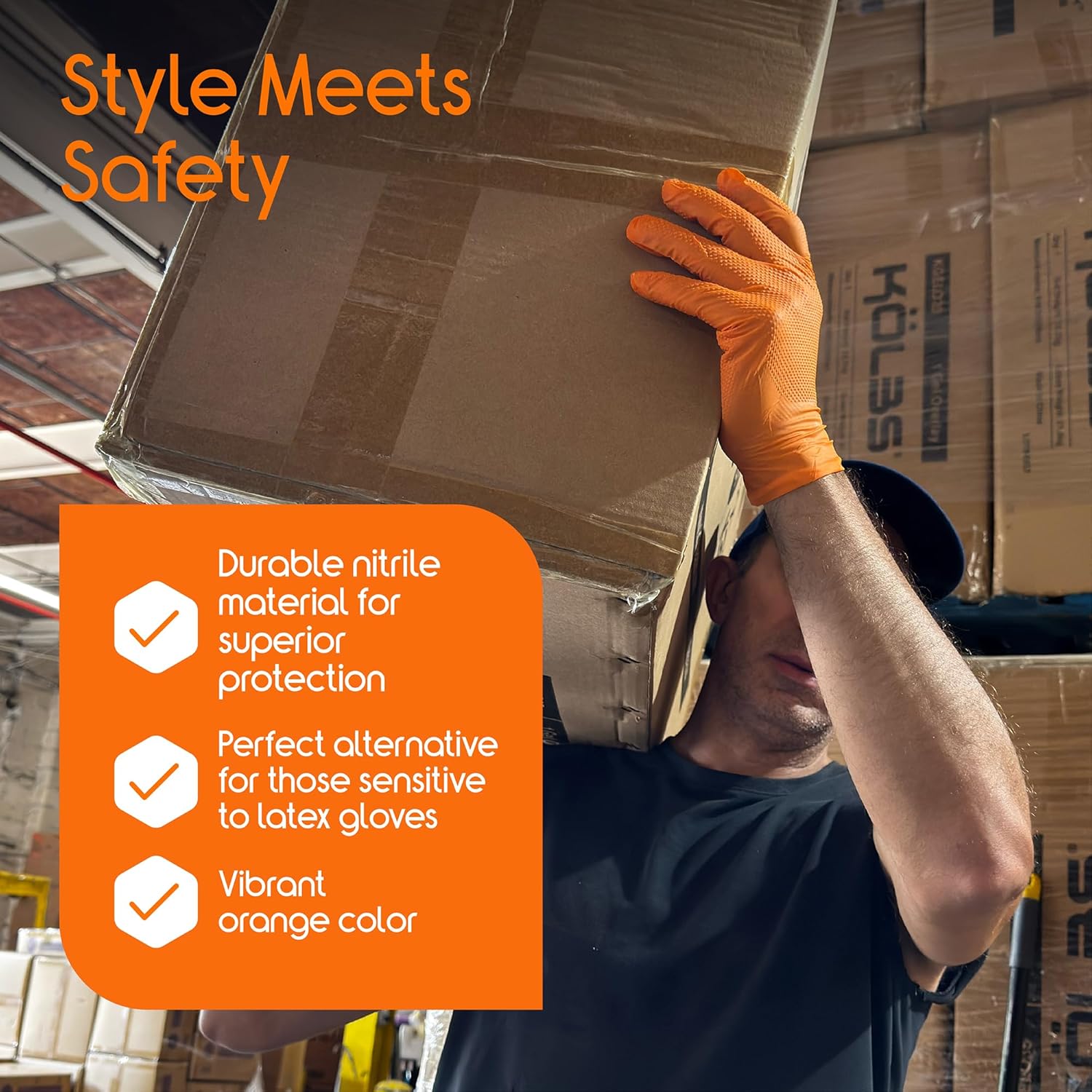 Heavy Duty Orange Nitrile Glov – Nitrile Mechanic Glove recenzja i cena