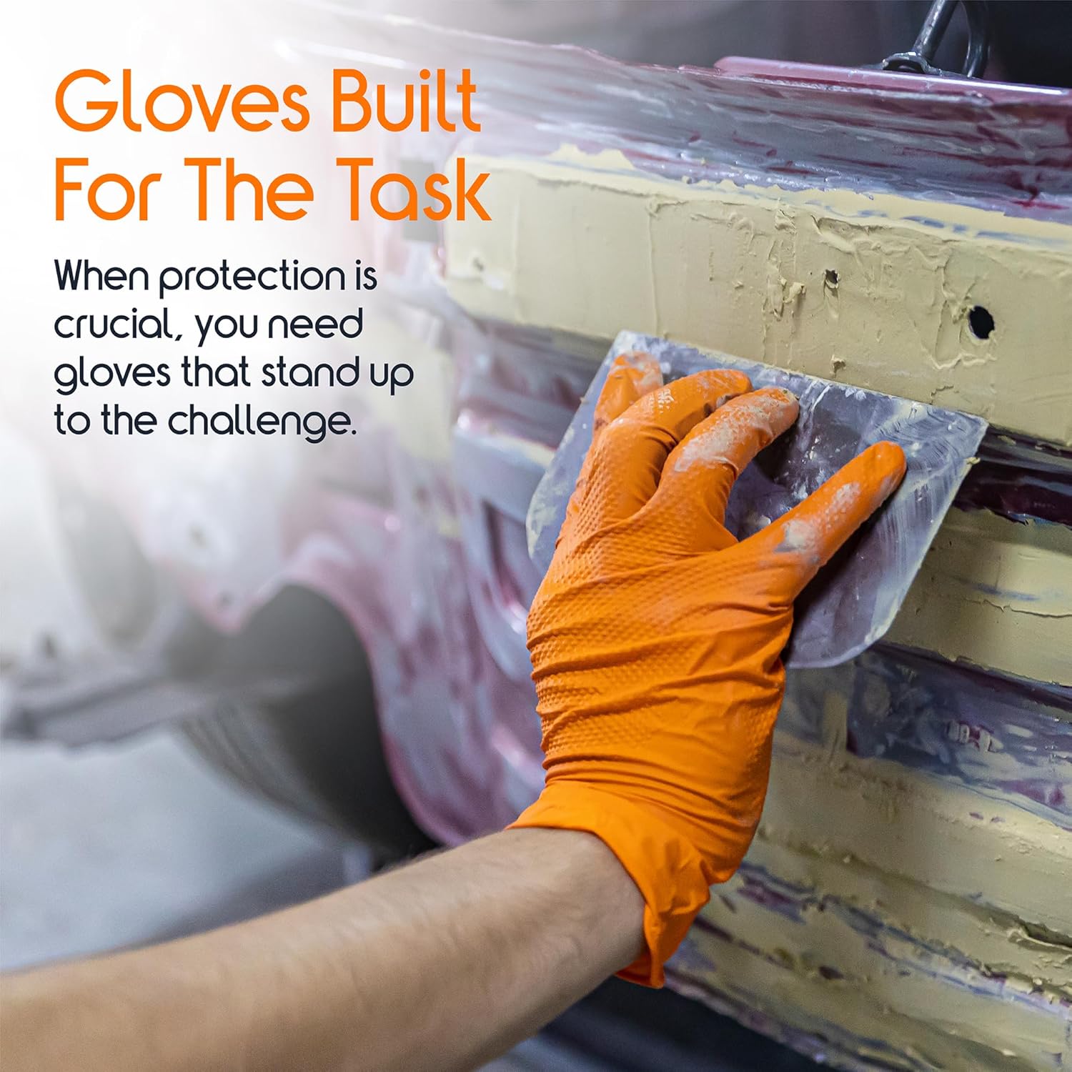 Heavy Duty Orange Nitrile Glov – Nitrile Mechanic Glove recenzja i cena
