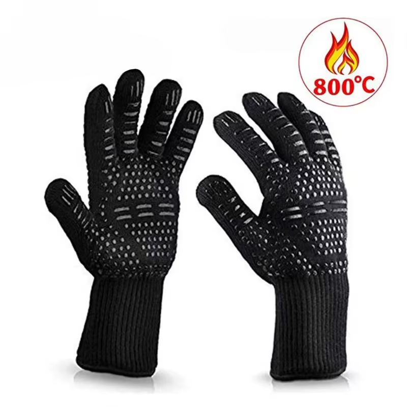 1PCS Piece BBQ Gloves High Tem – Oven Mitt Silicone recenzja i cena