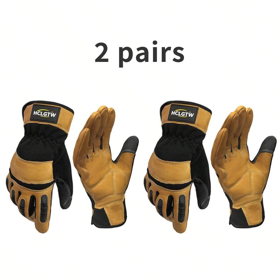 Two Pairs Of Brown Leather Glo – Work Glove Impact recenzja i cena