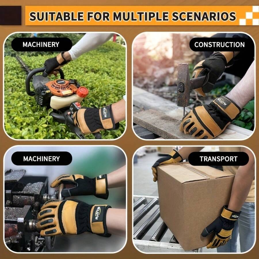 Two Pairs Of Brown Leather Glo – Work Glove Impact recenzja i cena