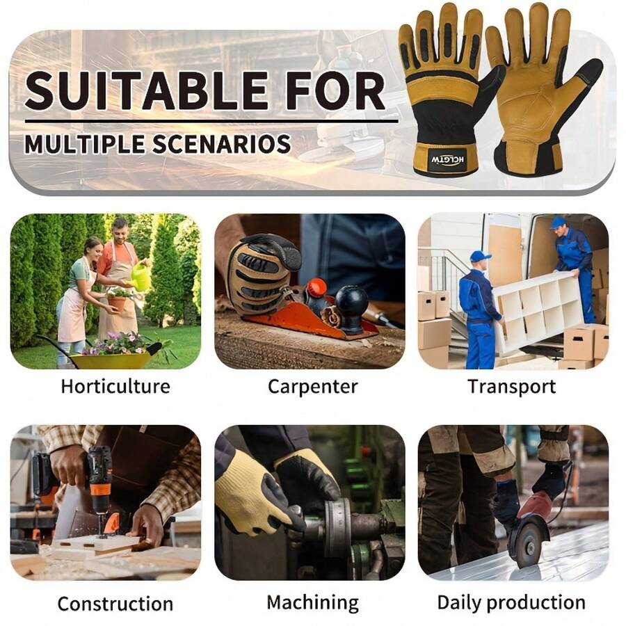 Two Pairs Of Brown Leather Glo – Work Glove Impact recenzja i cena