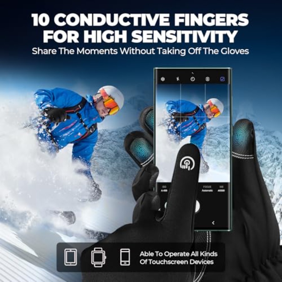 krosa Winter Gloves For Men Wo – Ski Glove Waterproof recenzja i cena