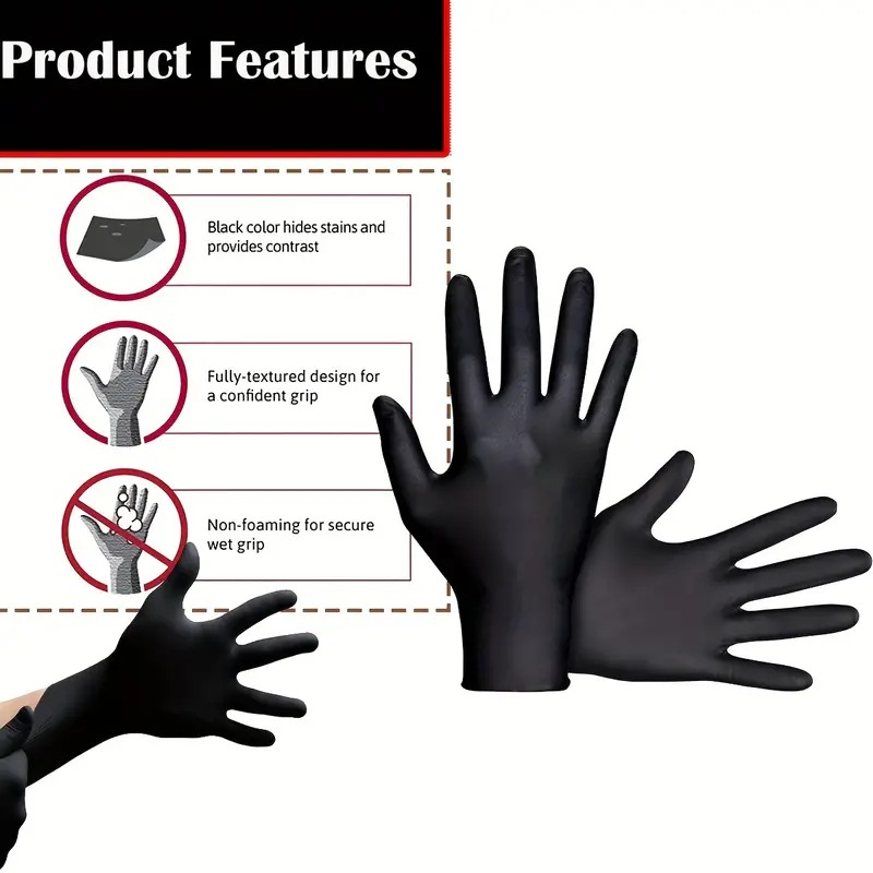 Black Nitrile Disposable Glove – Nitrile Mechanic Glove recenzja i cena