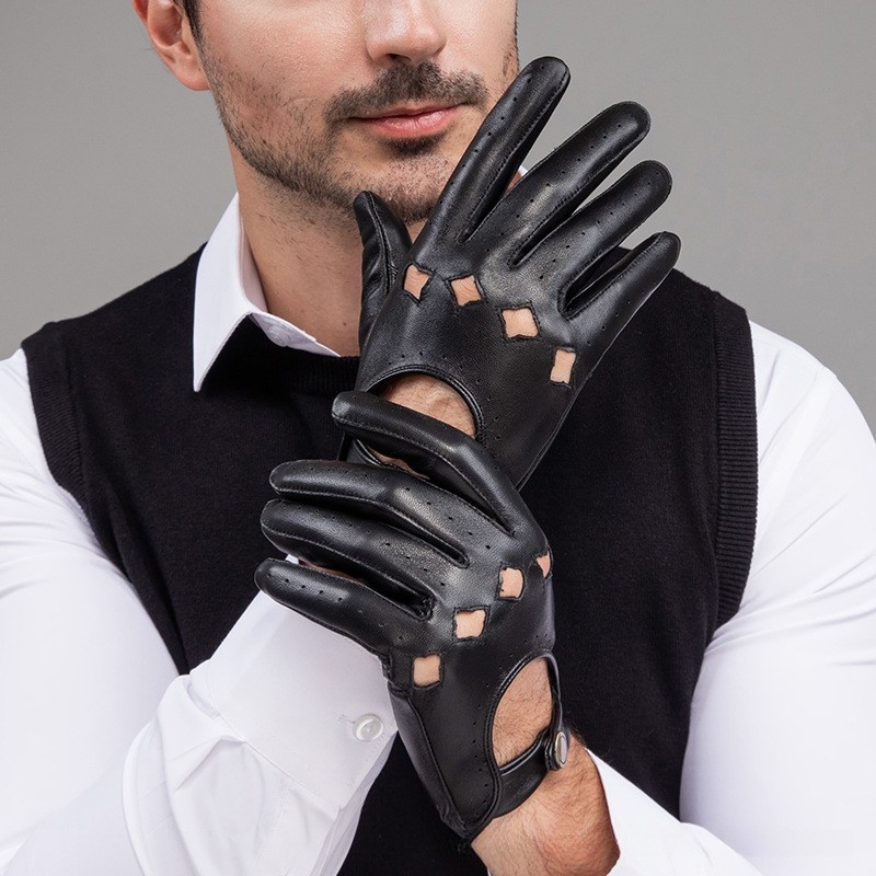 Men Leather Gloves Motorcycle  – Leather Driving Glove recenzja i cena
