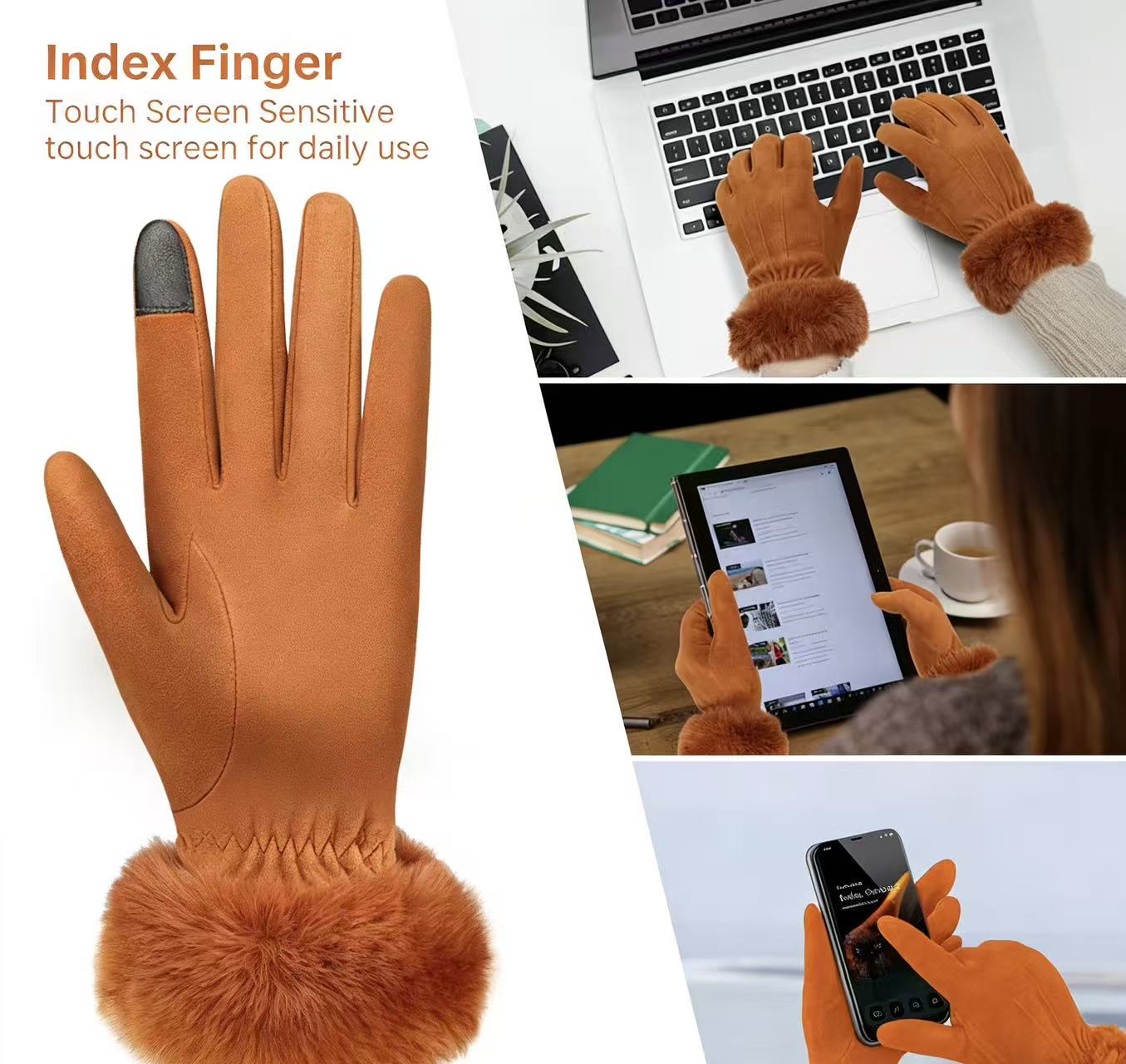 Women's Deerskin Warm Gloves A – Wool Glove Lined recenzja i cena
