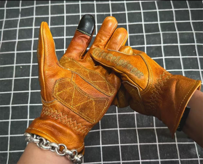 Handmade Genuine Leather Retro – Motorcycle Glove Knuckle recenzja i cena