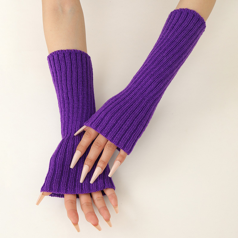 Girls Colorful Warm Knitted Ar – Fingerless Glove Knit recenzja i cena