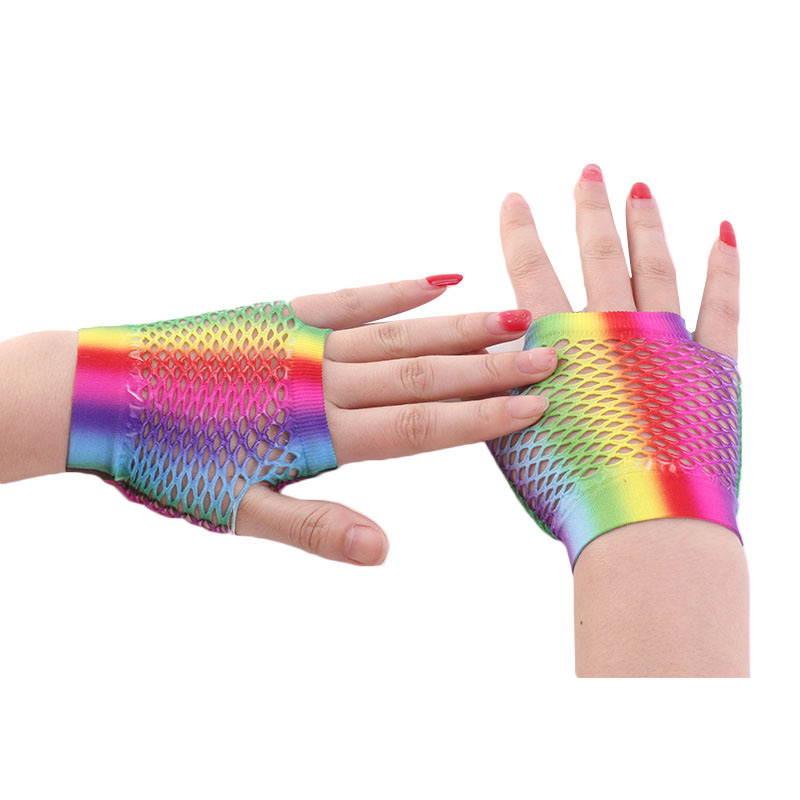 Ladies Sexy Rainbow Color Shor – Fingerless Glove Knit recenzja i cena
