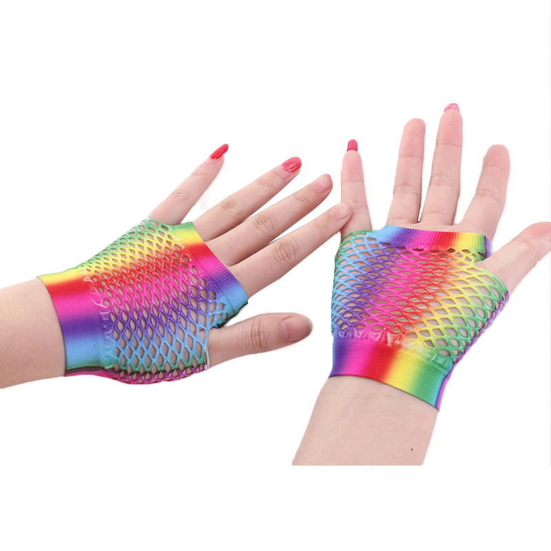 Ladies Sexy Rainbow Color Shor – Fingerless Glove Knit recenzja i cena