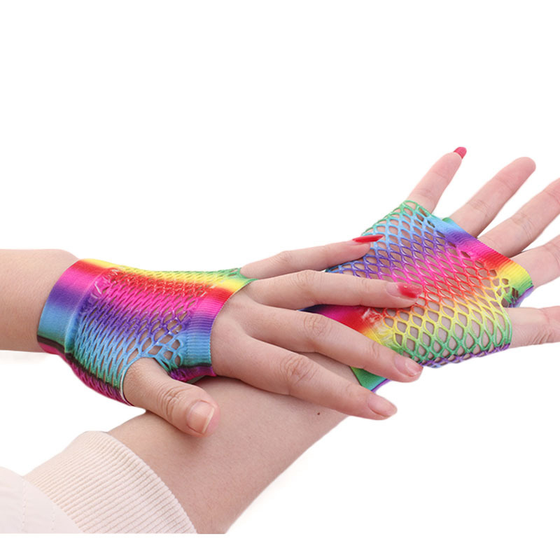 Ladies Sexy Rainbow Color Shor – Fingerless Glove Knit recenzja i cena
