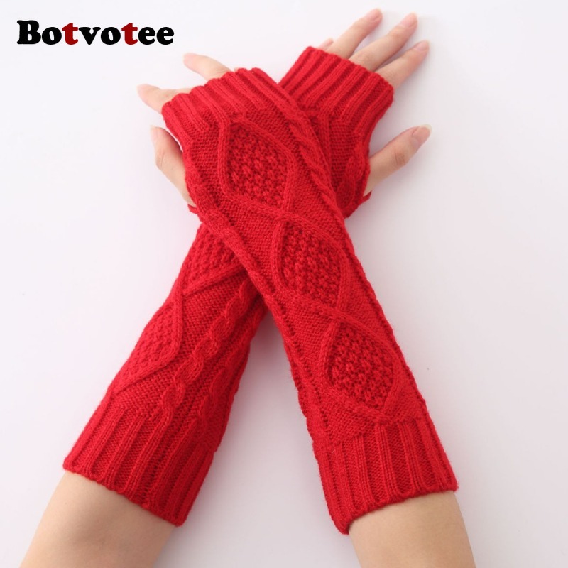 Botvotee Sleeves for Women Arm – Fingerless Glove Knit recenzja i cena