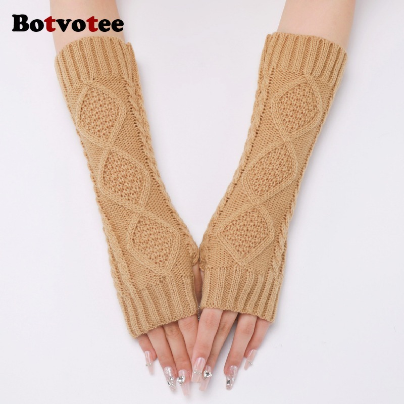 Botvotee Sleeves for Women Arm – Fingerless Glove Knit recenzja i cena