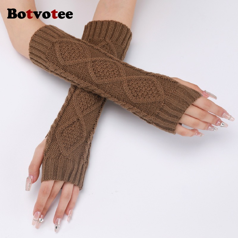 Botvotee Sleeves for Women Arm – Fingerless Glove Knit recenzja i cena