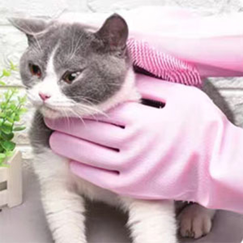 Pet Grooming Gloves for Dogs A – Rubber Glove Cleaning recenzja i cena