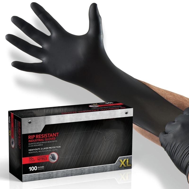 100PCS Black Nitrile Gloves Di – Latex Disposable Glove recenzja i cena