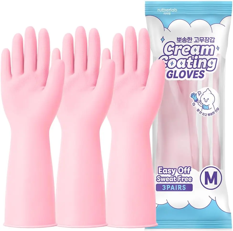 3 Pairs Cream-Coating Rubber G – Rubber Glove Cleaning recenzja i cena