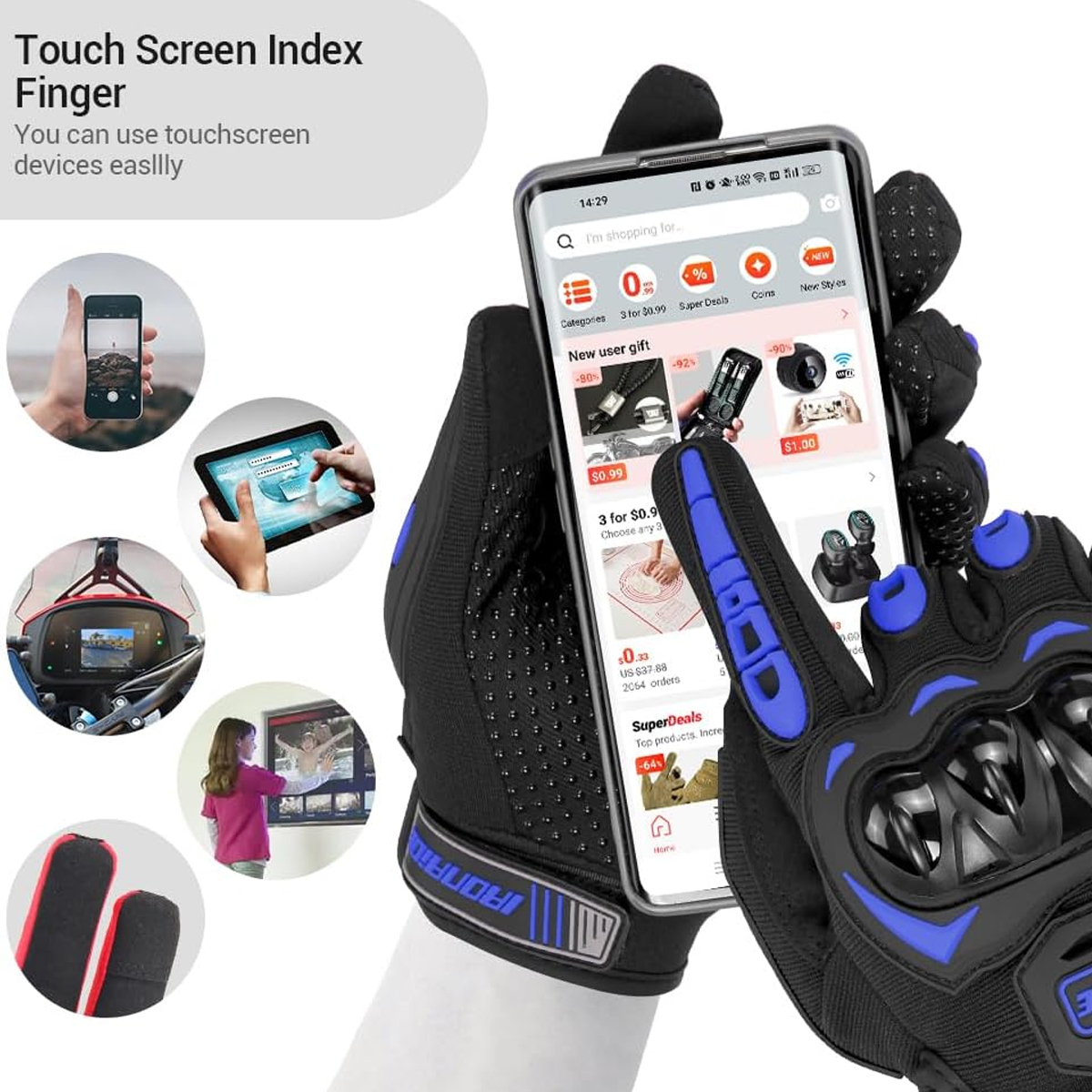 Men Motorcycle Gloves Touch Sc – Motorcycle Glove Knuckle recenzja i cena