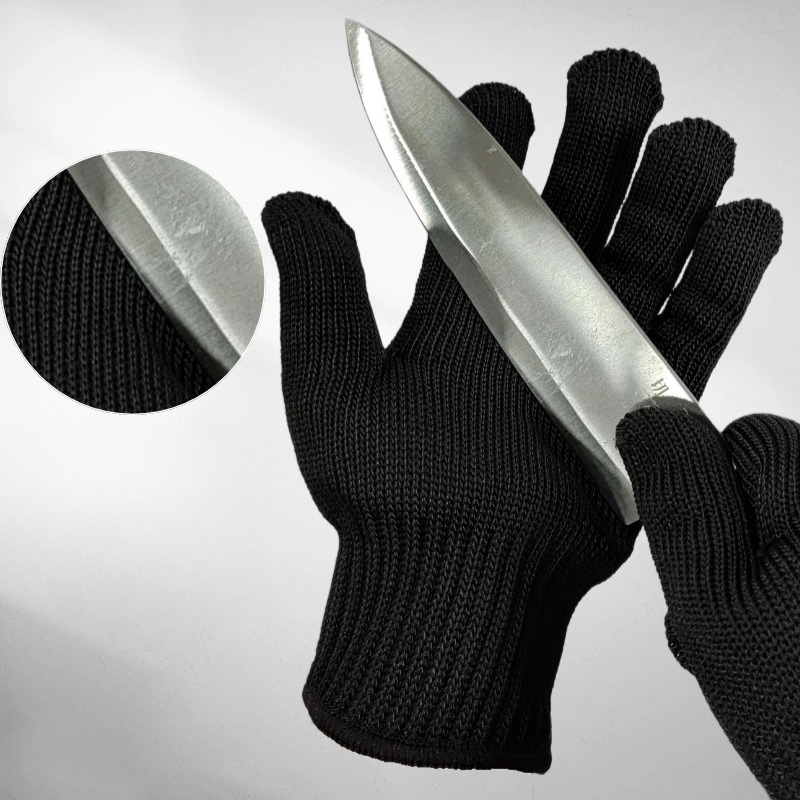 1 Pair Black Steel Wire Metal  – Cut Resistant Glove recenzja i cena