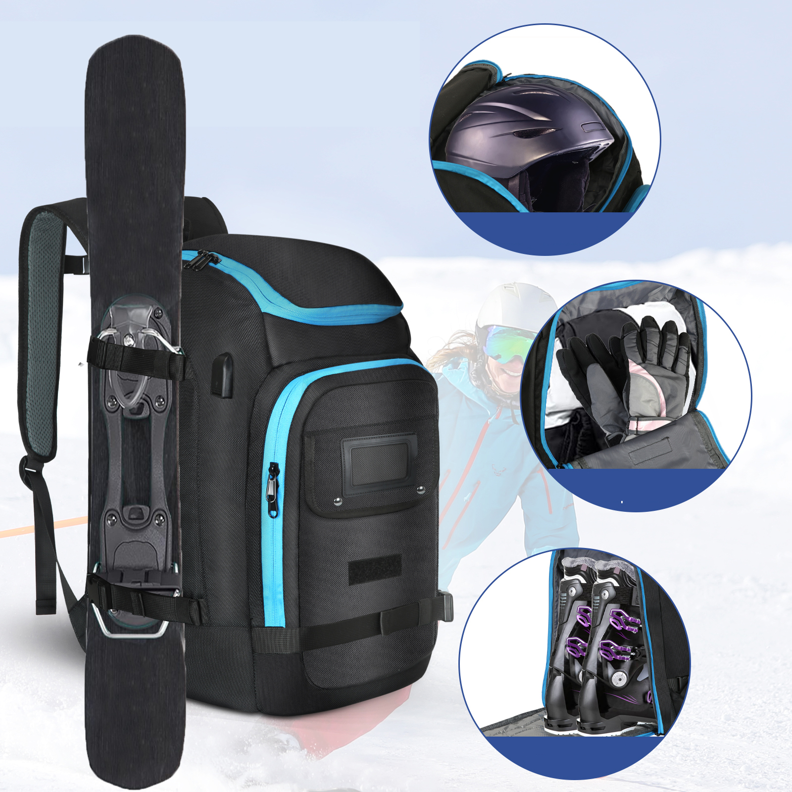 Ski Boots Bag Outdoor Skiing C – Ski Glove Waterproof recenzja i cena